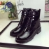 Dior BLACK GLAZED CALFSKIN ANKLE BOOT